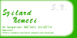 szilard nemeti business card